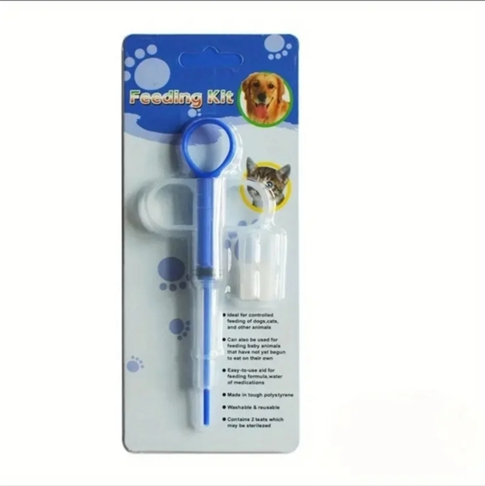 Animal Feeding Kit/Pill‎ Shooter For Animal's Medication Blue NWT